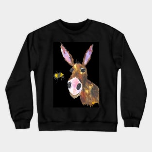 Silly Donkey and a bee Crewneck Sweatshirt